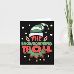 Carte Pajama de Noël amusant pour le snowboard Troll - S