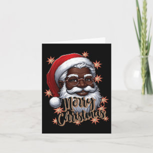 Carte Pajama noir X-ma de Noël de Père Noël d'Amérique a
