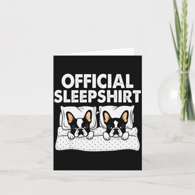 Carte Pajamas de nuit pour chien Boston Terrier  (Devant)