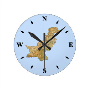 Carte Pakistan Horloge