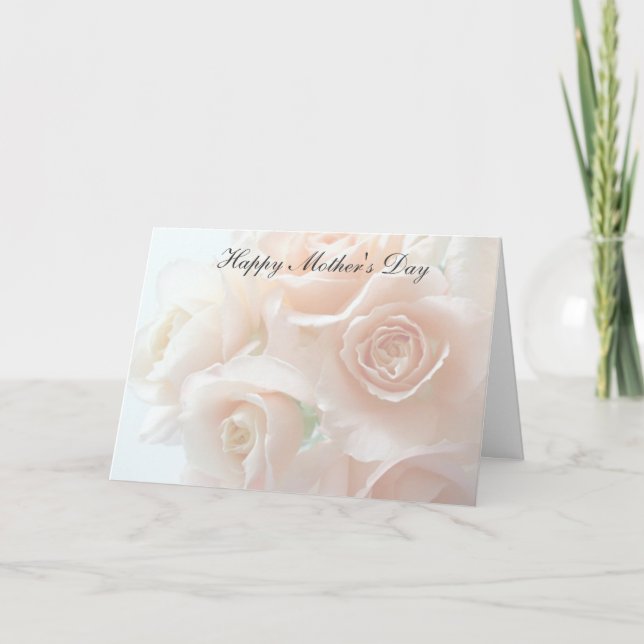 Carte Pale coral rose Mother's Day (Devant)