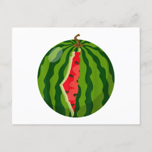 Carte Palestine Watermelon Arabe Calligraphie