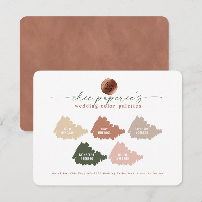 Carte Palette Clay & Blush Pink 2022 couleur Maria (Devant / Derrière)