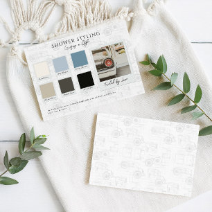 Carte Palette couleur Baby shower de style de croi