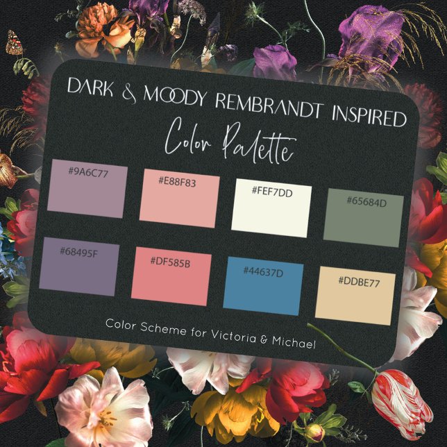 Carte Palette couleur foncée et Moody Rembrandt in (Créateur téléchargé)
