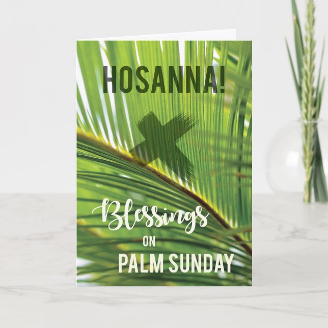 Carte Palm dimanche Bénédictions Hosanna (Devant)