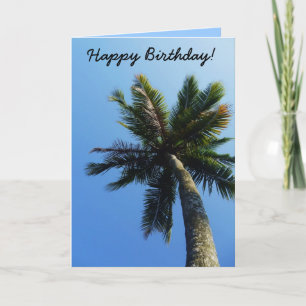 Carte Palm Tree Breeze Birthday Card