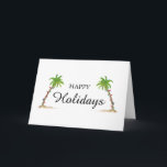 Carte Palm Tree  Happy Holidays Tropical Beach Christmas<br><div class="desc">Palm Tree Happy Holidays Tropical Beach Christmas Card</div>