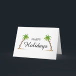 Carte Palm Tree  Happy Holidays Tropical Beach Christmas<br><div class="desc">Palm Tree Happy Holidays Tropical Beach Christmas Card</div>