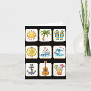 Carte Palma de Majorque Espagne Icônes de plage estivale