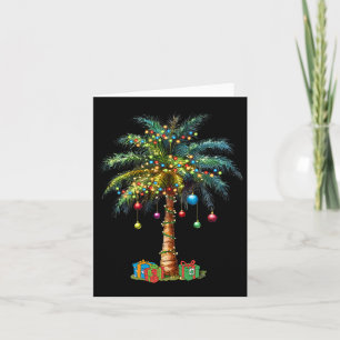Carte Palmier de Noël Hawaï Père Noël de Noël Tropical