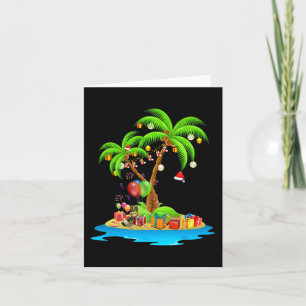 Carte Palmier de Noël Tropical Xmas Coconut Correspondan