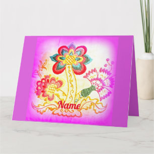 Carte palmier de style hippie Thunder_Cove