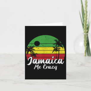 Carte Palmier Vintage Retro Sunset Jamaïque Me Crazy Su