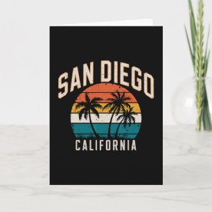 Carte Palmiers au coucher du soleil San Diego Californie