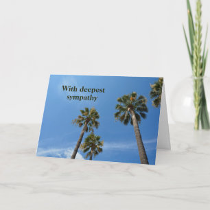 Carte Palmiers - Avec profonde sympathie
