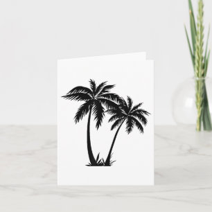 Carte Palmiers blancs noirs été Sun Beach Femmes Hommes