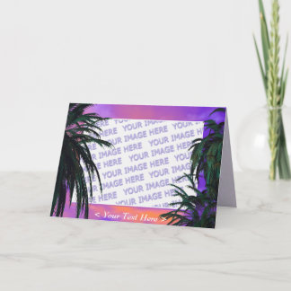 Carte Palmiers et Sky Photo