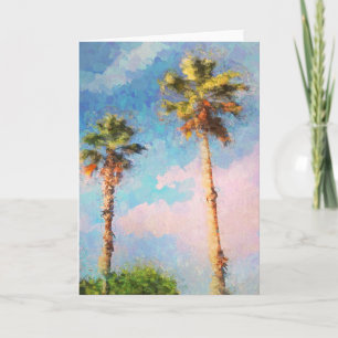 Carte Palmiers peints