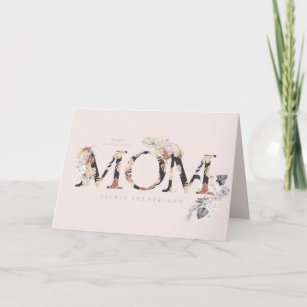 Carte Pampas Grass Floral Tropical Boho Pink Mothers Day