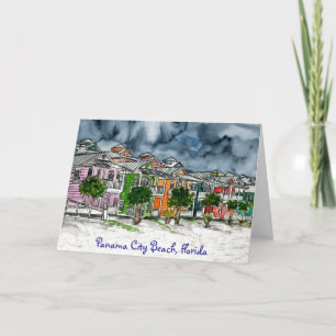 Carte Panama City Beach Florida tropical art gifts