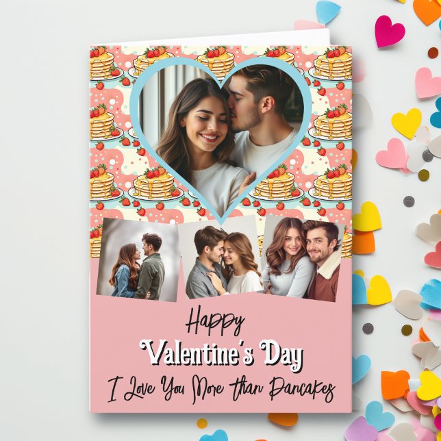 Carte Pancake Pun Thème Saint Valentin (Créateur téléchargé)