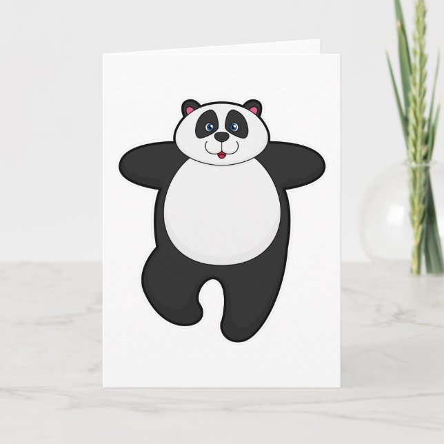 Carte Panda à l'exercice d'étirement de yoga (Devant)