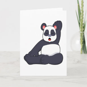 Carte Panda au Yoga Exercices d'étirement