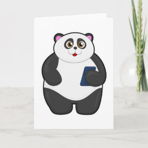 Carte Panda avec téléphone portable
