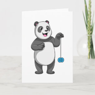 Carte Panda avec Yo-yo