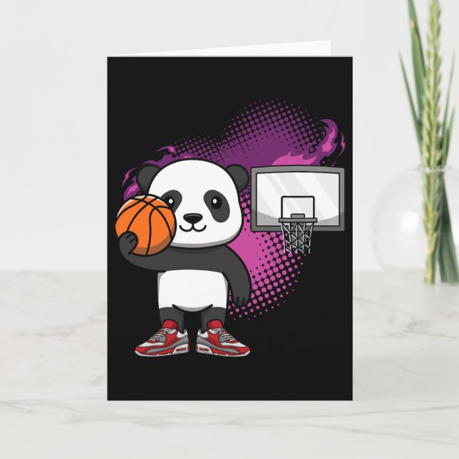 Carte Panda Bear Bysketbyll joueur Amoureux des animaux  (Devant)