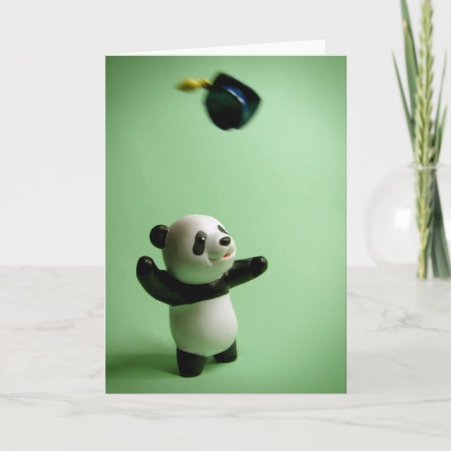 Carte Panda Bear Graduation Cap Throw (Devant)