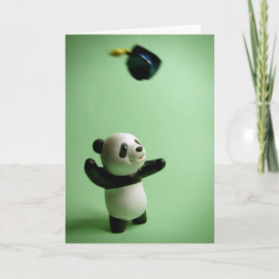 Carte Panda Bear Graduation Cap Throw