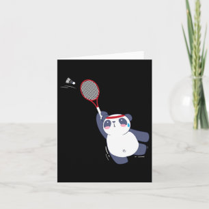 Carte Panda Bear Joueur Badminton Singles Doubles Ace An