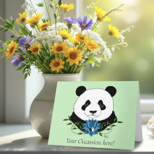 Carte Panda Bear Lotus