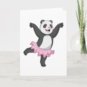 Carte Panda comme Ballerina au Ballet