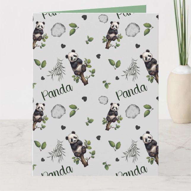 Carte Panda Couverture bébé Motif sans soudure (Devant)