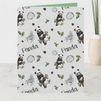 Carte Panda Couverture bébé Motif sans soudure