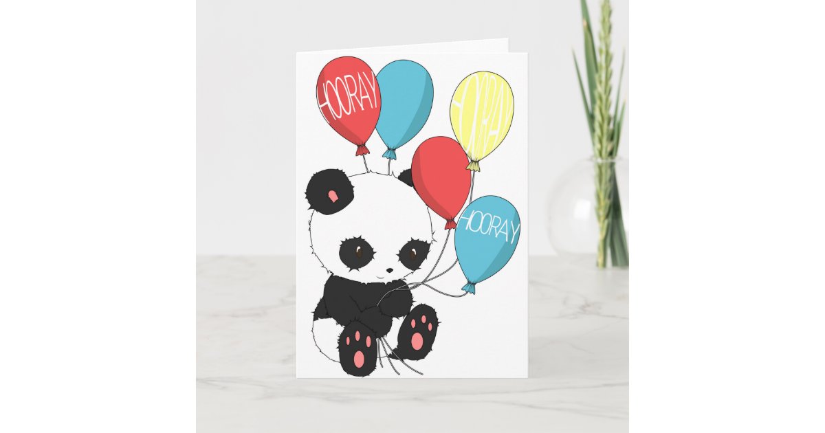Carte Panda D Anniversaire Avec Des Ballons Zazzle Fr Carte Panda D Anniversaire Avec Des Ballons Zazzle Fr
