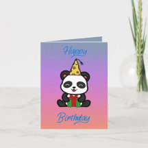 Panda d'anniversaire «Joyeux anniversaire»