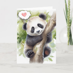 Carte Panda dans l'arbre Pensez à vous