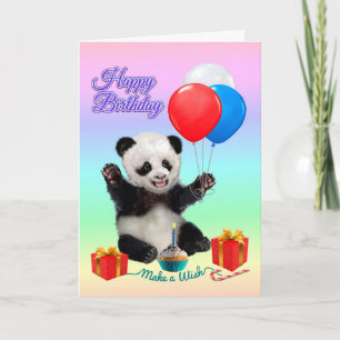 CARTE PANDA DE JOYEUX ANNIVERSAIRE
