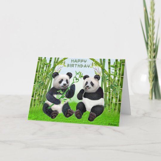 Carte Panda De Joyeux Anniversaire Zazzle Fr