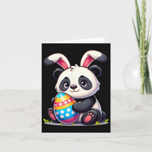 Carte Panda de Pâques Amateurs Oeufs Oeufs Lapin Lapins