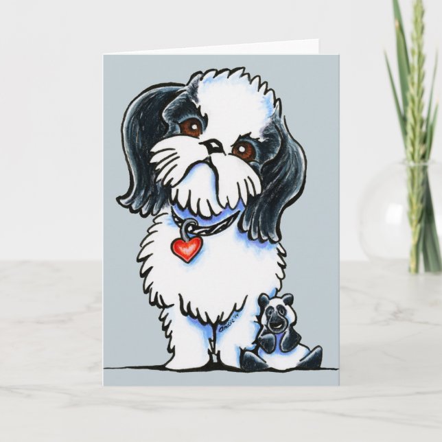 Carte Panda de Shih Tzu (Devant)