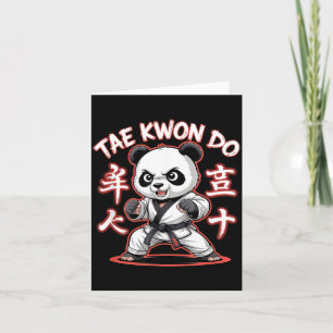 Carte Panda de Taekwondo mignon - Drôle de MMA TKD corée