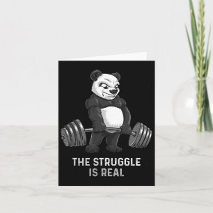 Carte Panda Deadlifter Powerlifter Funny Bodybuilding