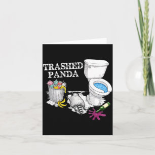Carte Panda Défoncé Raton Laveur Ivre Animal de Fête Mèm
