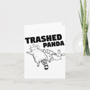 Carte Panda Dégradé Drôle Raton laveur Ivre