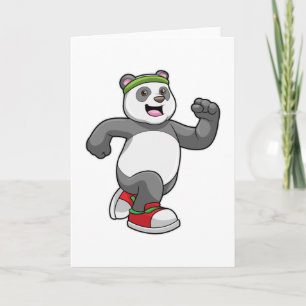 Carte Panda en course avec bandeau